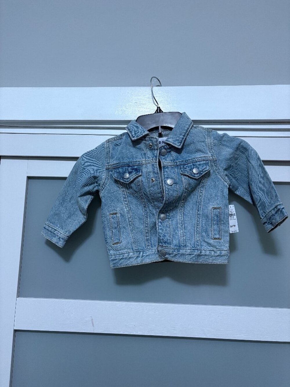 Old Navy Baby 18-24M Denim Jean Jacket Ligth Acid Wash Coat NWT NEW